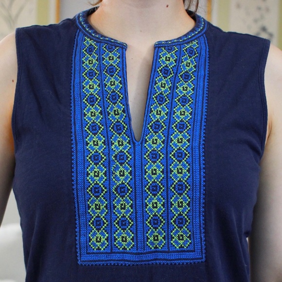 J.Crew Embroidered Tank Top Blouse - Picture 5 of 6